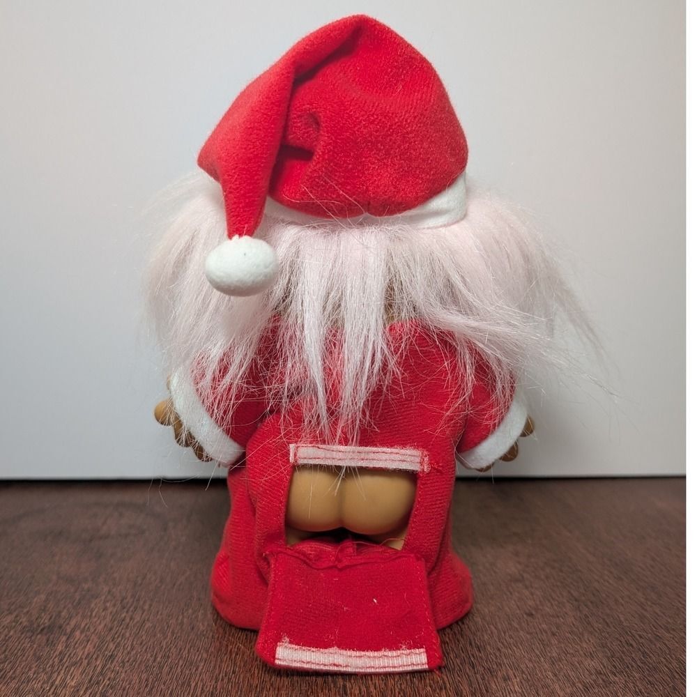 Vintage Russ Troll Santa Claus Pajamas 8" PJs White Hair Christmas Hat NICE!!! - Picture 3 of 5